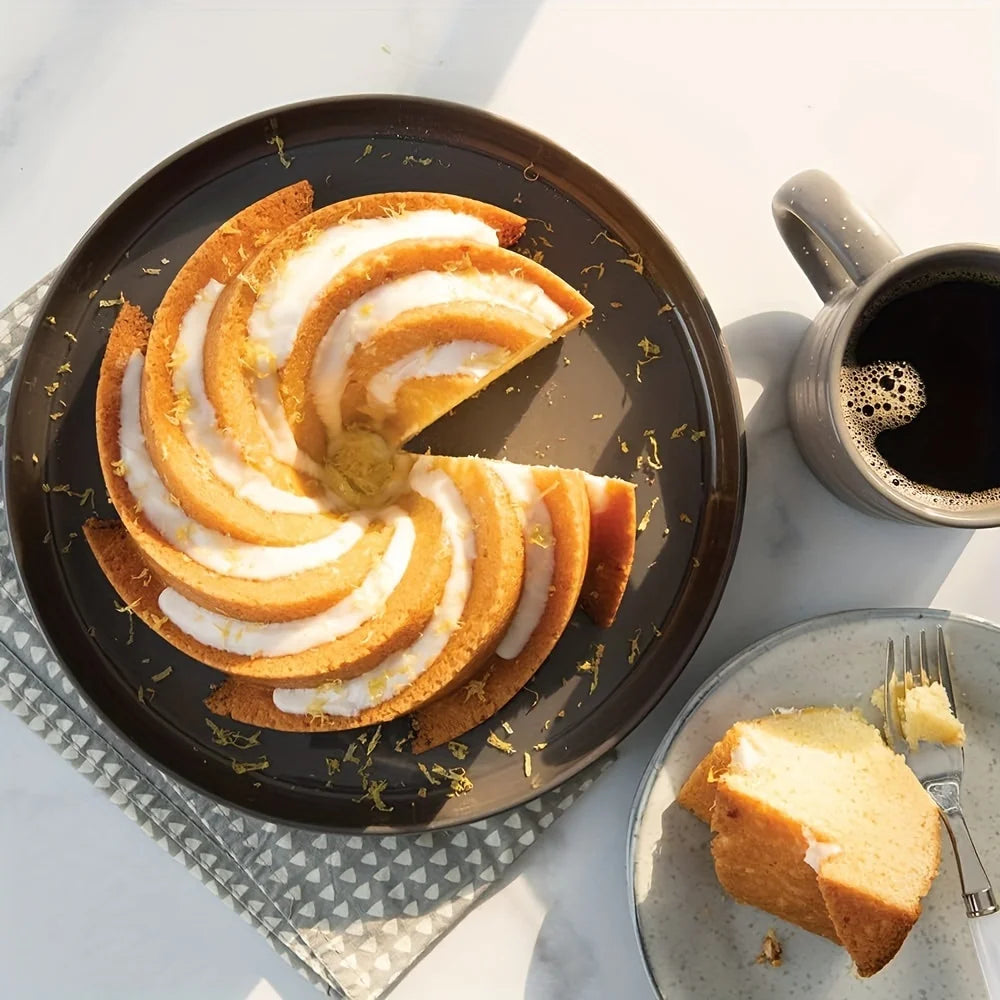 1pc Non-Stick Round Cake Pan, Easy Release Silicone Base for Cakes Bread, 180°C Heat-Resistant Baking Mold, Easy Clean