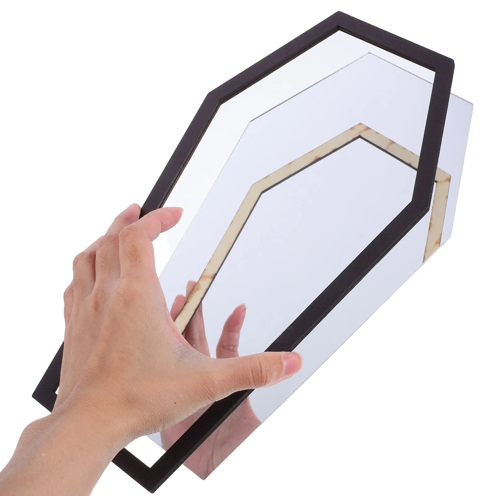 Gothic Coffin Mirror Wall Stickers – Set of 2