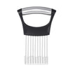 Stainless Steel Onion Cutter Holder Food Slicers Assistant Tomato Onion Slicer Holder Vegetables Cutting Fork Kitchen Gadgets