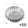 Aluminum 7cm Egg Tart Molds Stainless Steel Cupcake Mold Thickened Reusable Cake Cookie Mold Tin Kitchen Baking Tool cake mold