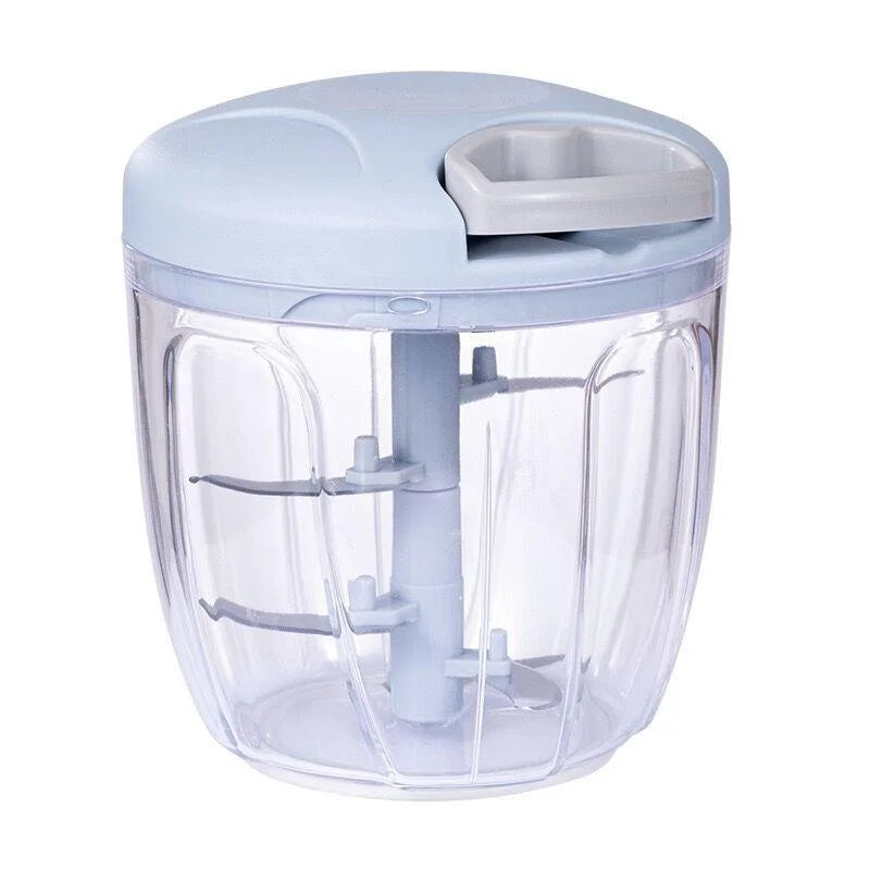Manual Garlic Chopper & Meat Mincer – Rotating Press Crusher, 500ml or 900ml