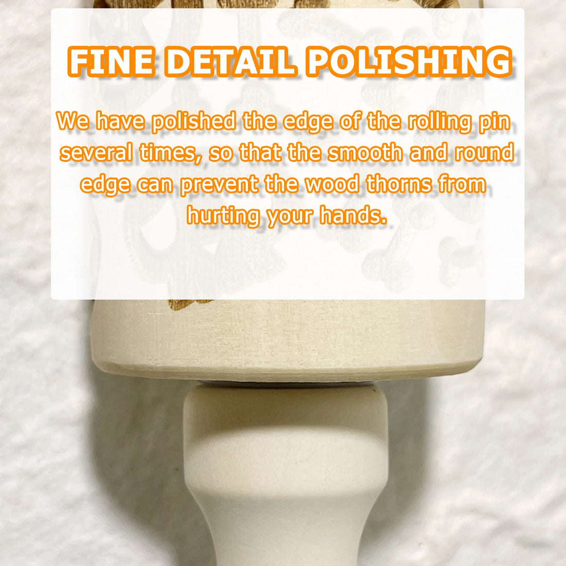 Wooden Rolling Pin for Christmas, 3D DIY Engraved Embossing Rolling Pins with Xmas Reindeer Flower Pattern, for Baking Cookies