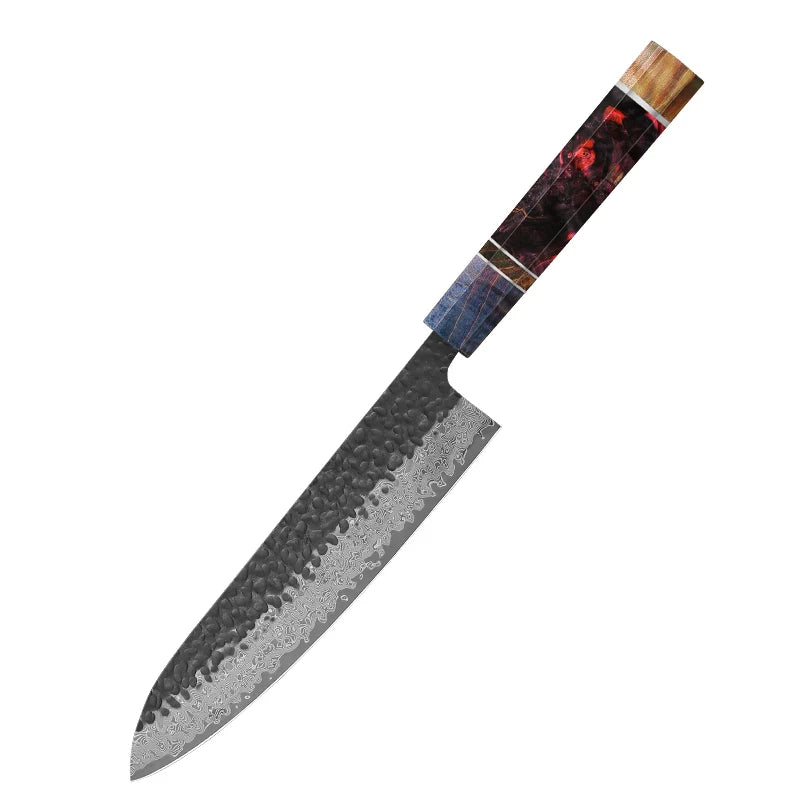 Damascus Steel Kitchen Knife Set – 67-Layer Japanese Chef Knives, 1–4 Pcs