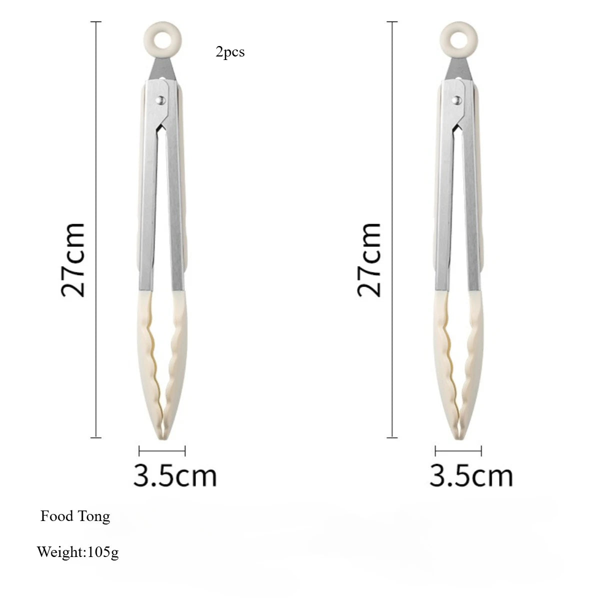 White Silicone & Wooden Handle Kitchen Utensils Set – 2 or 12 Pcs