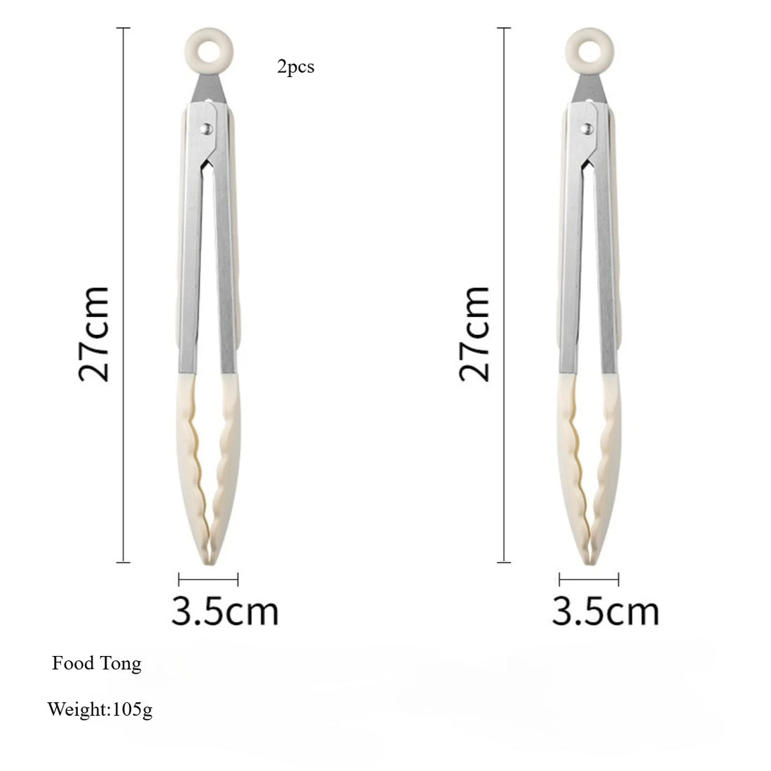 White Silicone & Wooden Handle Kitchen Utensils Set – 2 or 12 Pcs