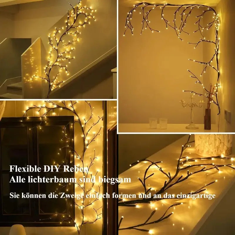 144 LED USB Willow Vine Branch Wall Light – Warm White