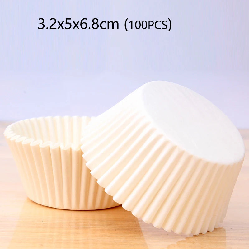 100/1000pcs Cake Paper Cups Mini Cupcake Cups Cake Cupcake Liner Baking Muffin Box Cup Case Tray Cake Molds Kitchen Pastry Tools