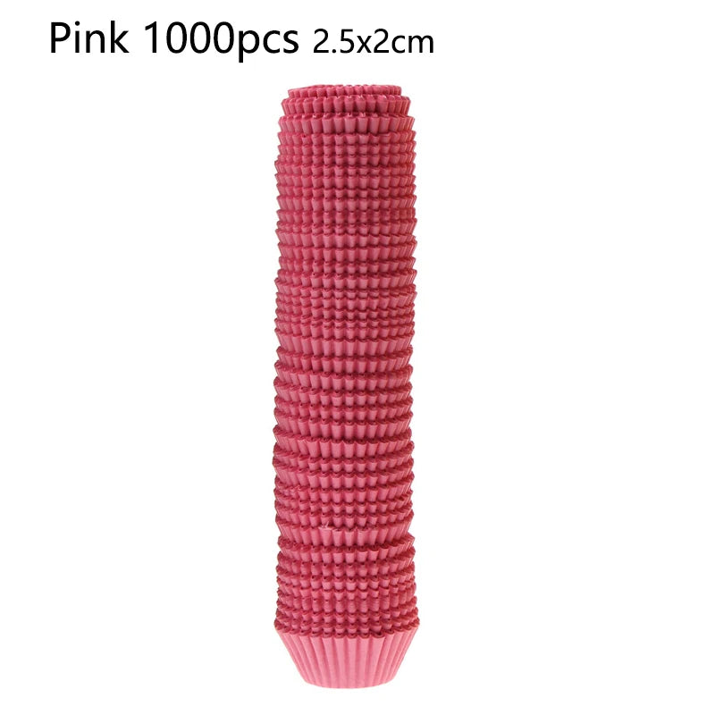 100/1000pcs Cake Paper Cups Mini Cupcake Cups Cake Cupcake Liner Baking Muffin Box Cup Case Tray Cake Molds Kitchen Pastry Tools