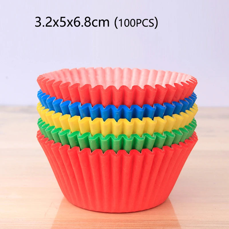 100/1000pcs Cake Paper Cups Mini Cupcake Cups Cake Cupcake Liner Baking Muffin Box Cup Case Tray Cake Molds Kitchen Pastry Tools