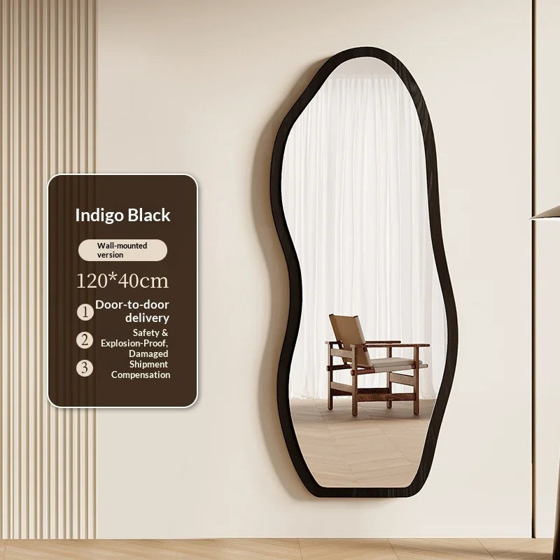 Full Length Floor Mirror – Wood & Glass Frame, Medieval Style