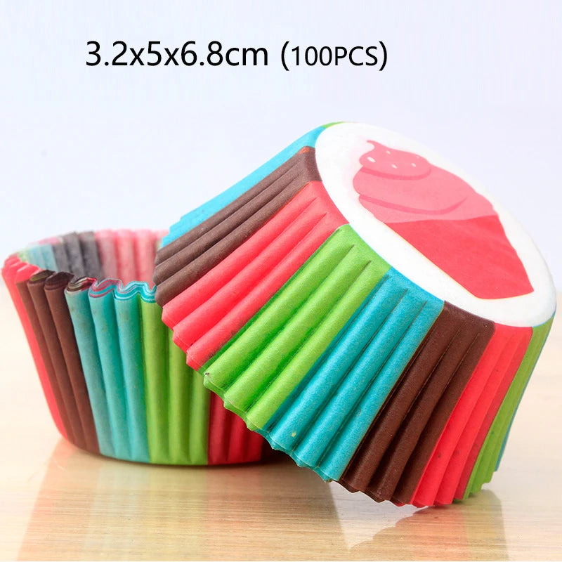 100/1000pcs Cake Paper Cups Mini Cupcake Cups Cake Cupcake Liner Baking Muffin Box Cup Case Tray Cake Molds Kitchen Pastry Tools