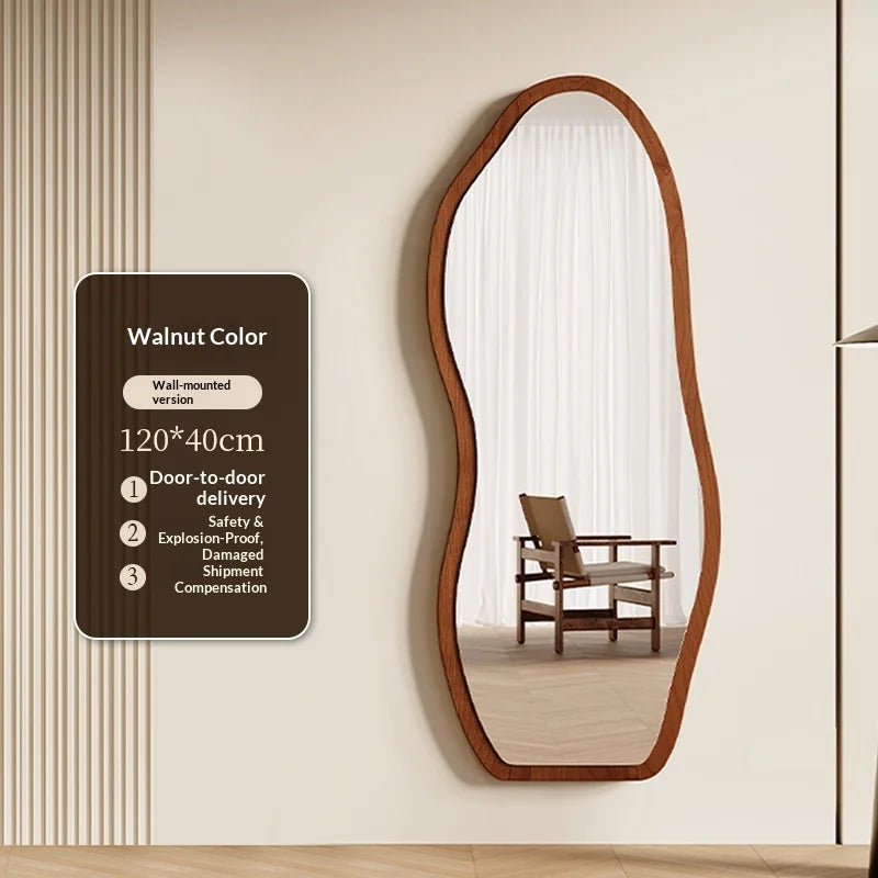 Full Length Floor Mirror – Wood & Glass Frame, Medieval Style