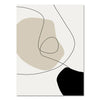 Abstract Boho Geometric Line Canvas Print – Black & Beige