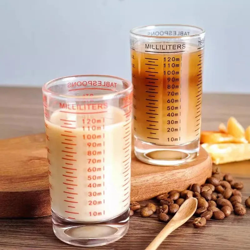 Glass Measuring Cup Set – 120ml Borosilicate, Heat Resistant, Set of 2