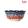 Vintage Floral Ceramic Bowl – Multi-Use for Soup, Rice & Noodles
