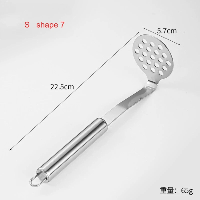 Stainless Steel Potato Masher – Ergonomic Non-Slip Vegetable Press
