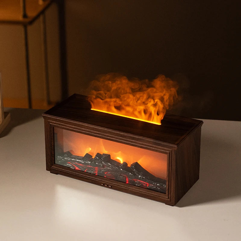 Flame Aromatherapy Diffuser – 7 Color LED
