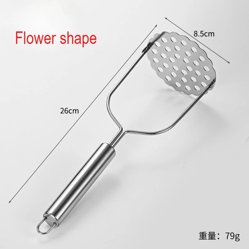 Stainless Steel Potato Masher – Ergonomic Non-Slip Vegetable Press
