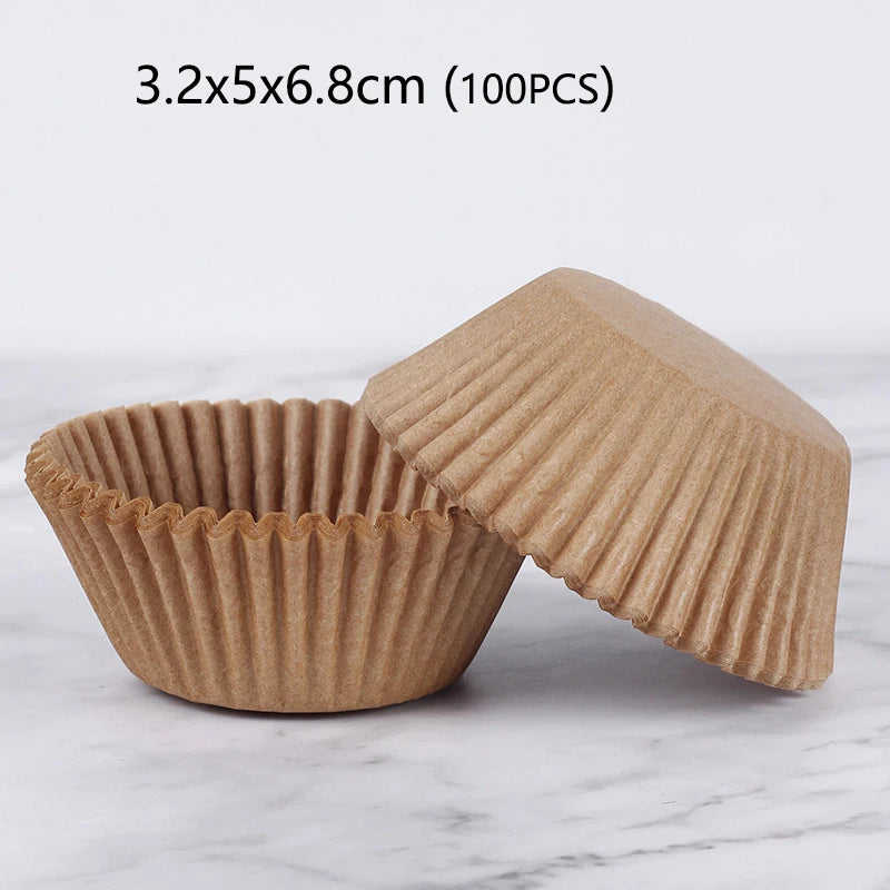 100/1000pcs Cake Paper Cups Mini Cupcake Cups Cake Cupcake Liner Baking Muffin Box Cup Case Tray Cake Molds Kitchen Pastry Tools