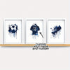 Personalized Soccer Canvas Poster Set – 3 Piece Wall Art