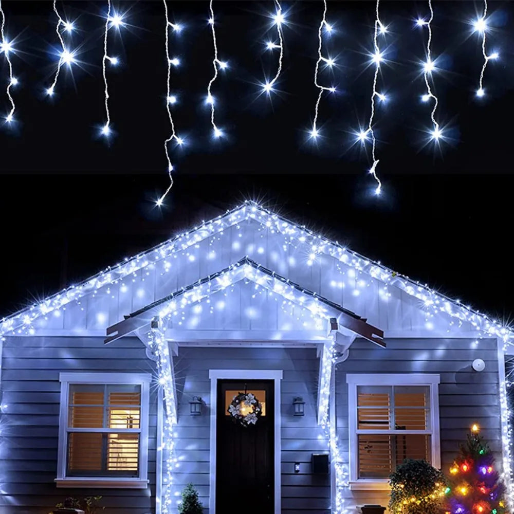 LED Icicle Curtain String Lights – 4M for Outdoor & Indoor Decor