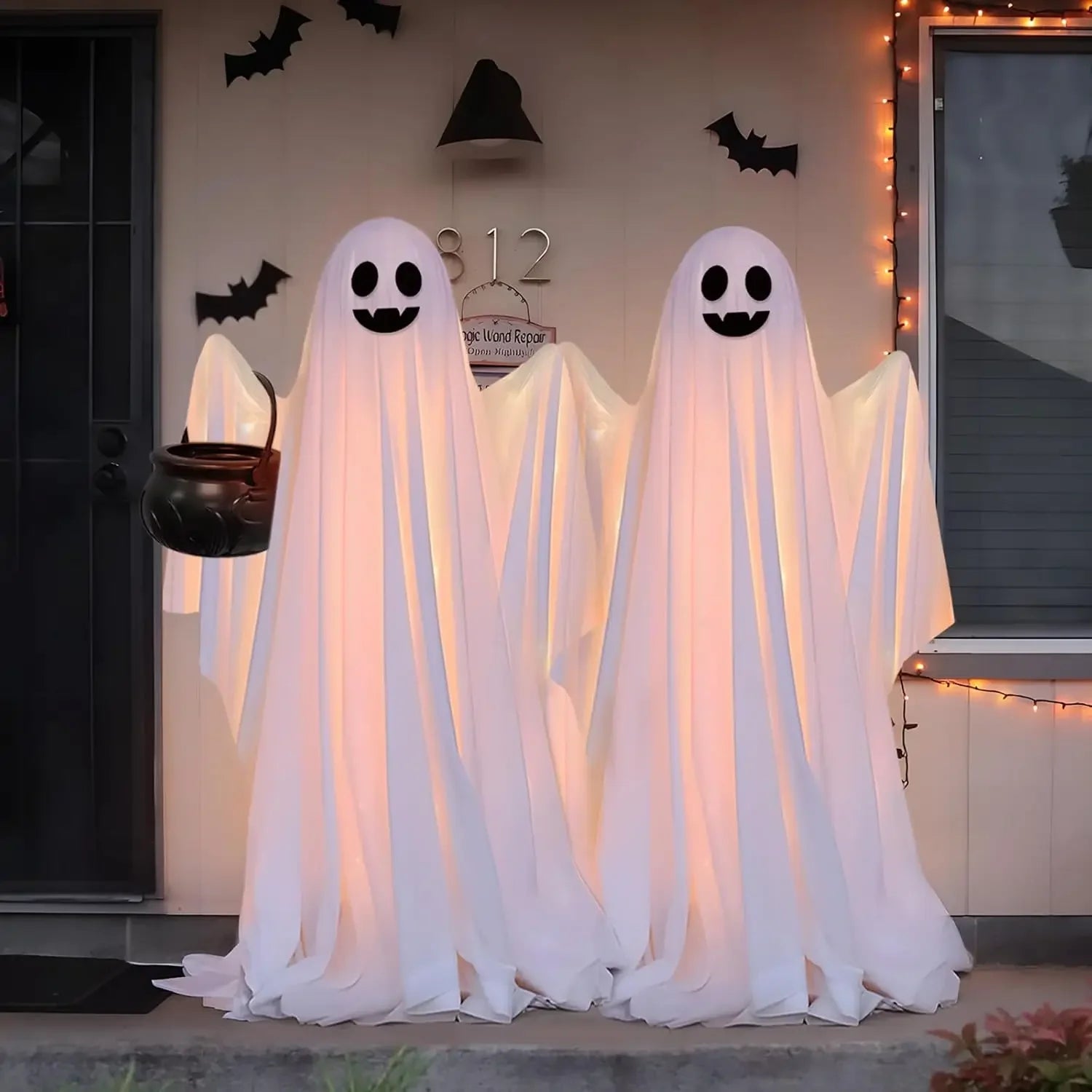 Life-Size Glow-in-the-Dark Ghost Halloween Decoration