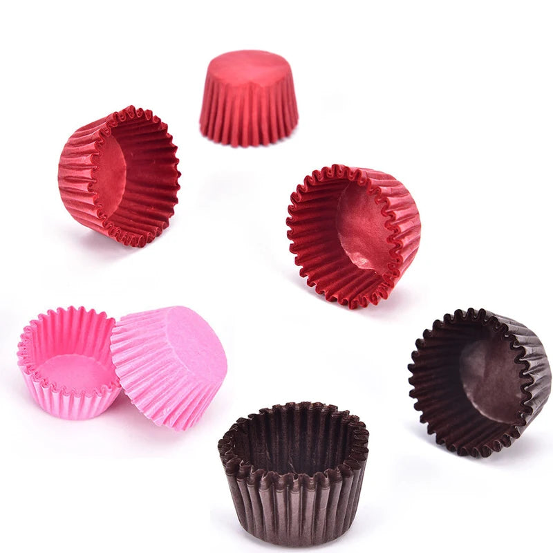 100/1000pcs Cake Paper Cups Mini Cupcake Cups Cake Cupcake Liner Baking Muffin Box Cup Case Tray Cake Molds Kitchen Pastry Tools
