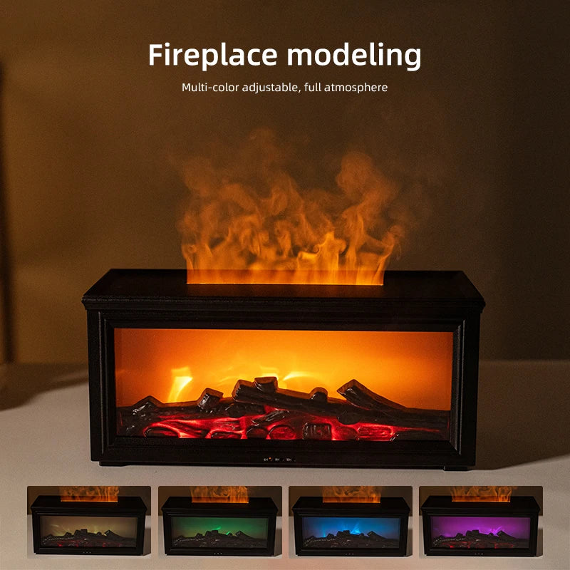 Flame Aromatherapy Diffuser – 7 Color LED