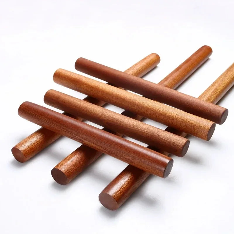 25/30/50/60cm Natural Lacquerless Rolling Pin Solid Wood Baking Dumpling Pie Pastry Noodles Ebony Wood Rolling Pin Baking Tools