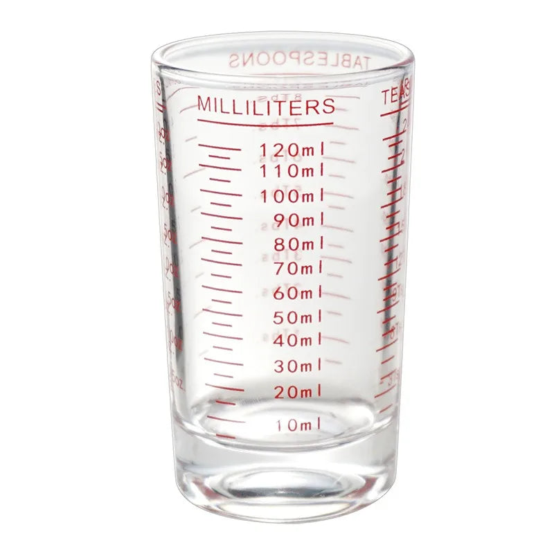 Glass Measuring Cup Set – 120ml Borosilicate, Heat Resistant, Set of 2
