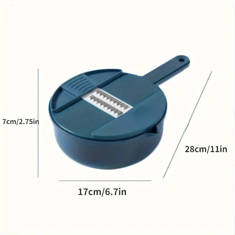 Multifunctional 9 in 1 Vegetable Chopper,, Kitchen Vegetable Slicer Cutter with Container, Carrot and Garlic Chopper with Peel