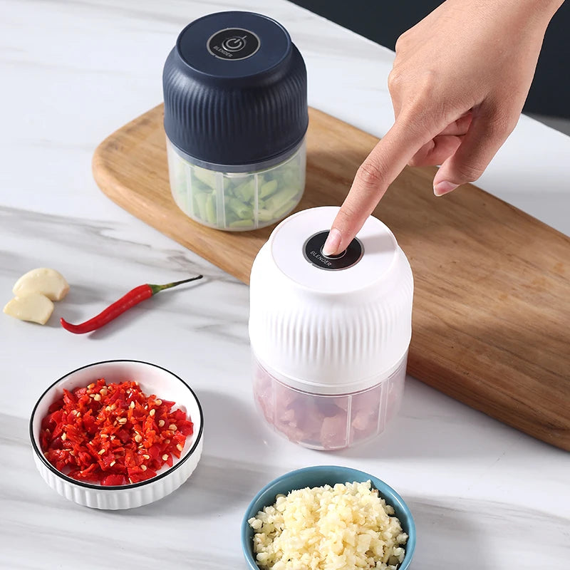USB Electric Garlic Crusher & Food Chopper – Portable Mini Meat & Vegetable Grinder