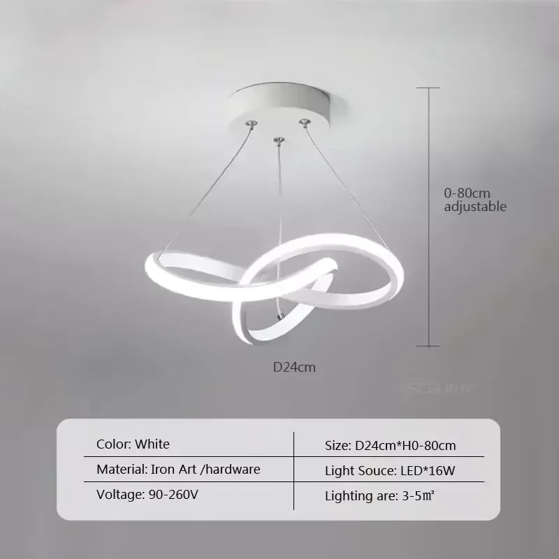 Modern LED Pendant Light – Irregular Streamlined Design