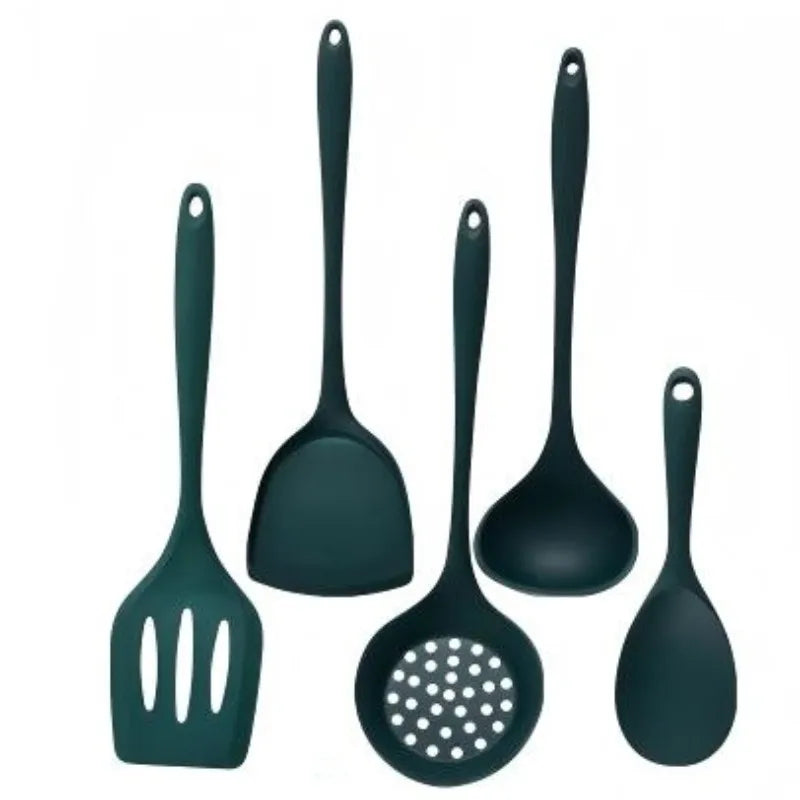 Food-Grade Silicone Kitchen Utensils Set – 5 Pcs, Heat Resistant, Non-Stick