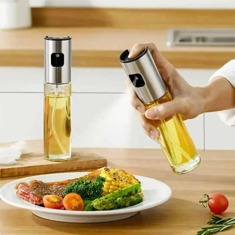 Glass Olive Oil Sprayer: Even Oil Mist Home Cooking Grilling Salad Healthy Diet Dispenser