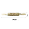 Wooden Rolling Pin for Christmas, 3D DIY Engraved Embossing Rolling Pins with Xmas Reindeer Flower Pattern, for Baking Cookies