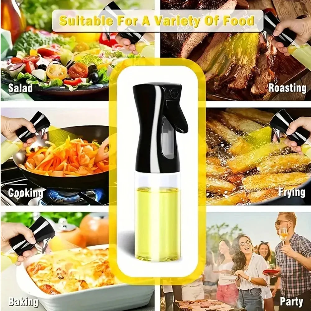 1-4Pcs Plastic Oil Sprayer Bottle 300ml/500ml Oil Dispenser Seasoning Sprayer Jar Kitchen Cooking BBQ Baking Roasting Picnic